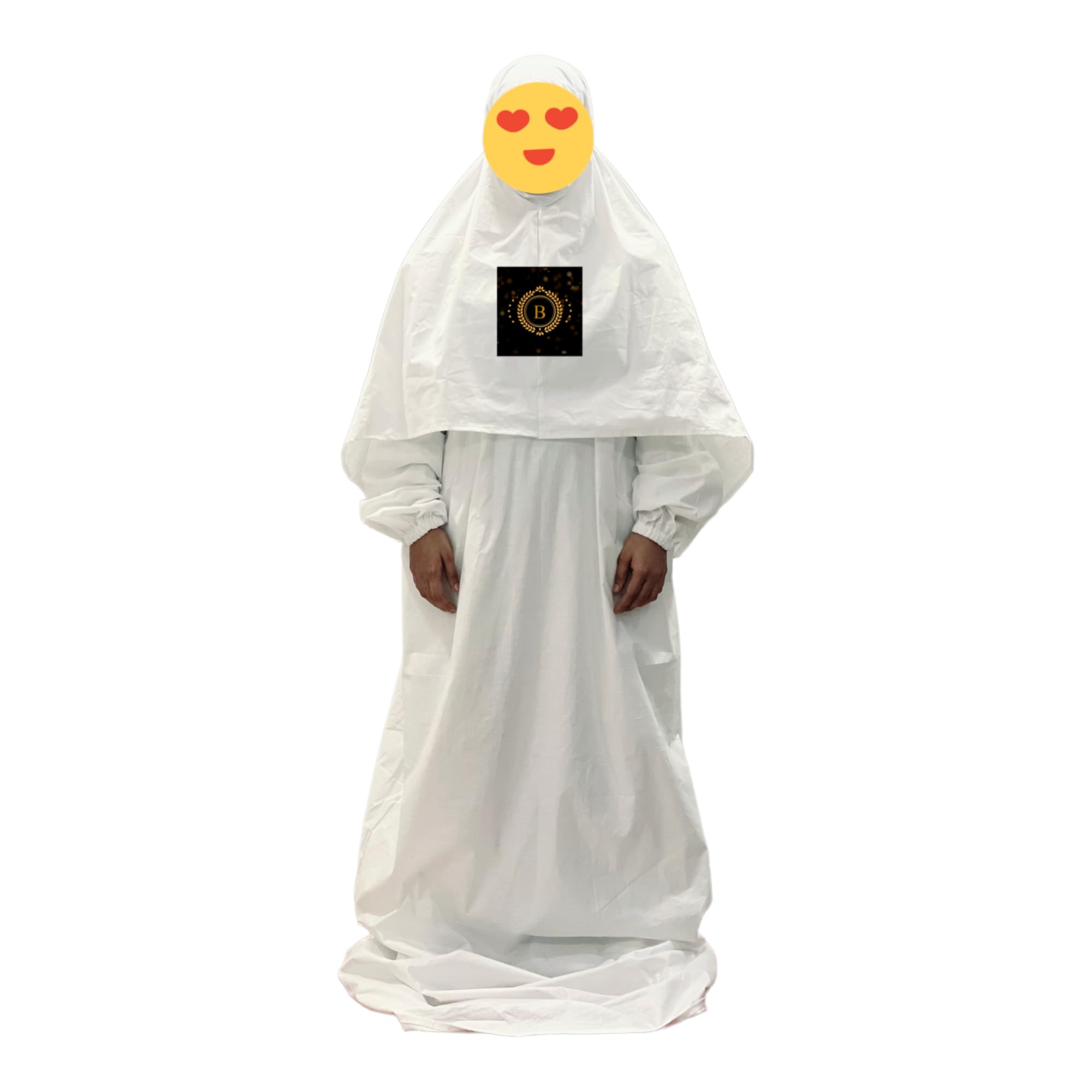 Belladona Pure Cotton Separate Makkana Model Prayer Dress -Plain White XXL-image-48