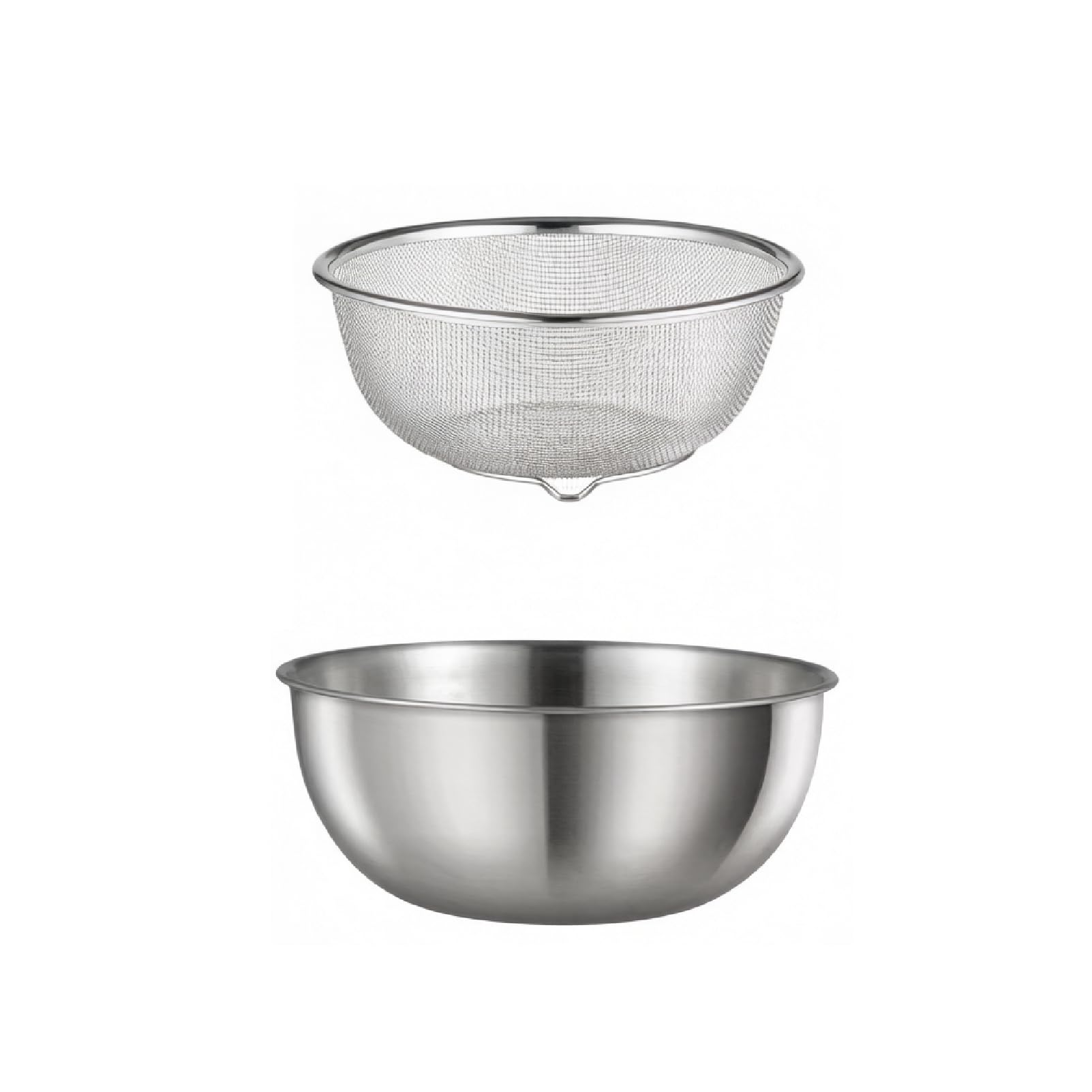DTSXFTLY Stainless Steel Colander Bowl Double Layer Strainer Kitchen Basket