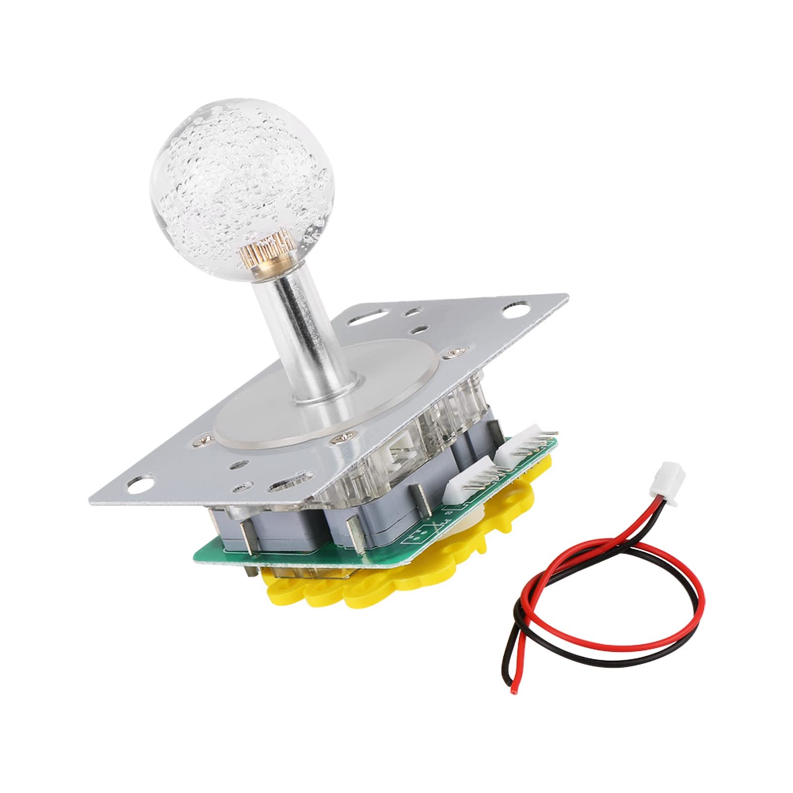 TOPINCN LEDカラフルジャージスティック、8方向/4方向切替可能、プラスチック/金属製、9.8x6.5x11cm、マイクロスイッチ搭載、センター復帰機能付き