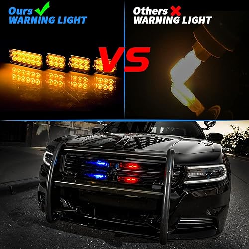 Miniatura 8 de Kit de luces de advertencia estroboscópicas de emergencia LED superbrillantes de 48 LED para automóviles, barra de luz LED de advertencia de peligro