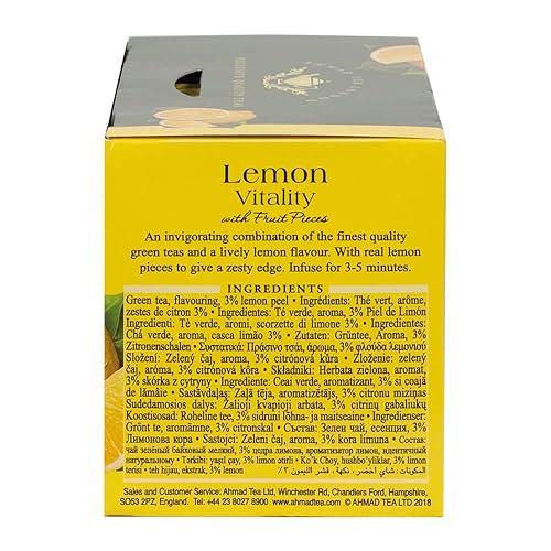 Miniatura 8 de Té inglés, té verde limón" - Etiquetado y bolsas de té envueltas en papel de aluminio