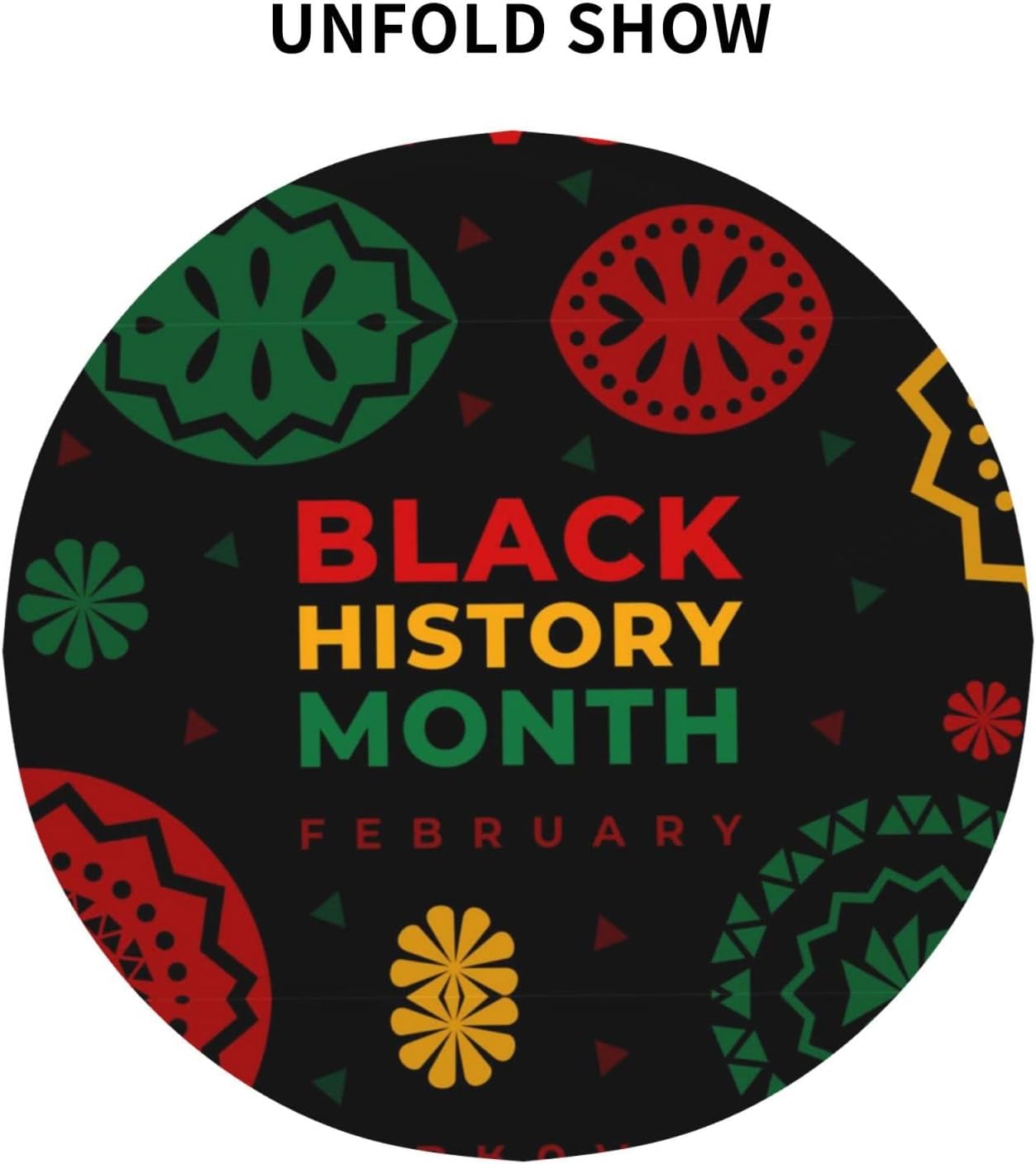 ZGVDVZ Black History Month 2023 Round Table Cloth Washable Water Resistance Polyester Holiday Tablecloth Decorative Table Cover for Banquet Party Dining Room, 60 Inch