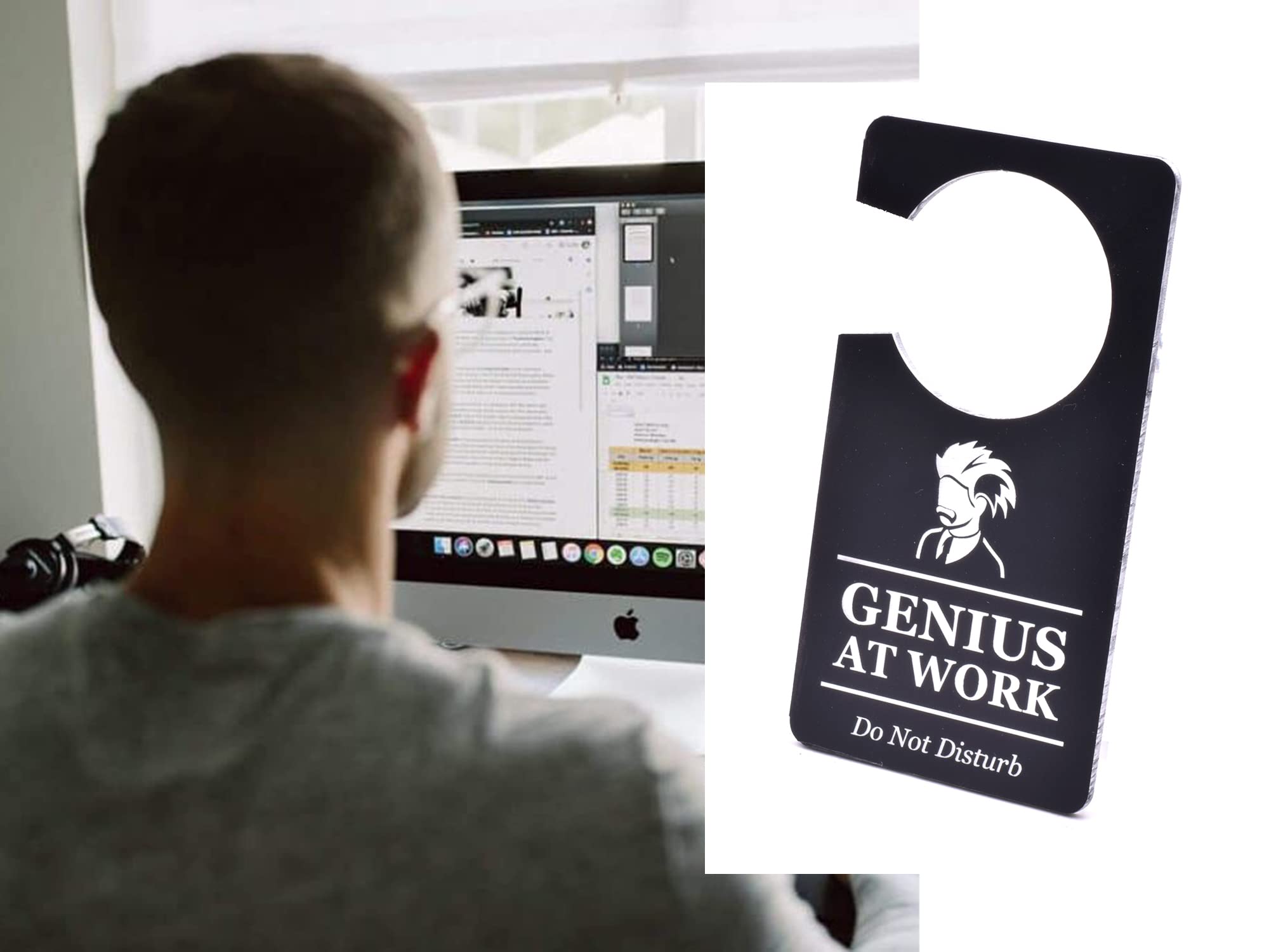 Do Not Disturb Genius At Work Genius Work Meaning Do Not Disturb Stock