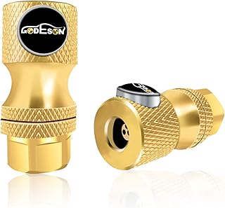 GODESON Air Chuck,Lock on Air Chuck With 1/4FNPT,Closed Flow Brass Tire Chuck for tires(2 Pack)