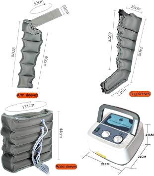 Full Body Lymphatic Drainage Massager and Pain Relief,6-Cavity Lymphatic Drainage Massager,Electric Circulation Improve Pain Full Body Waist Leg Arm Relax