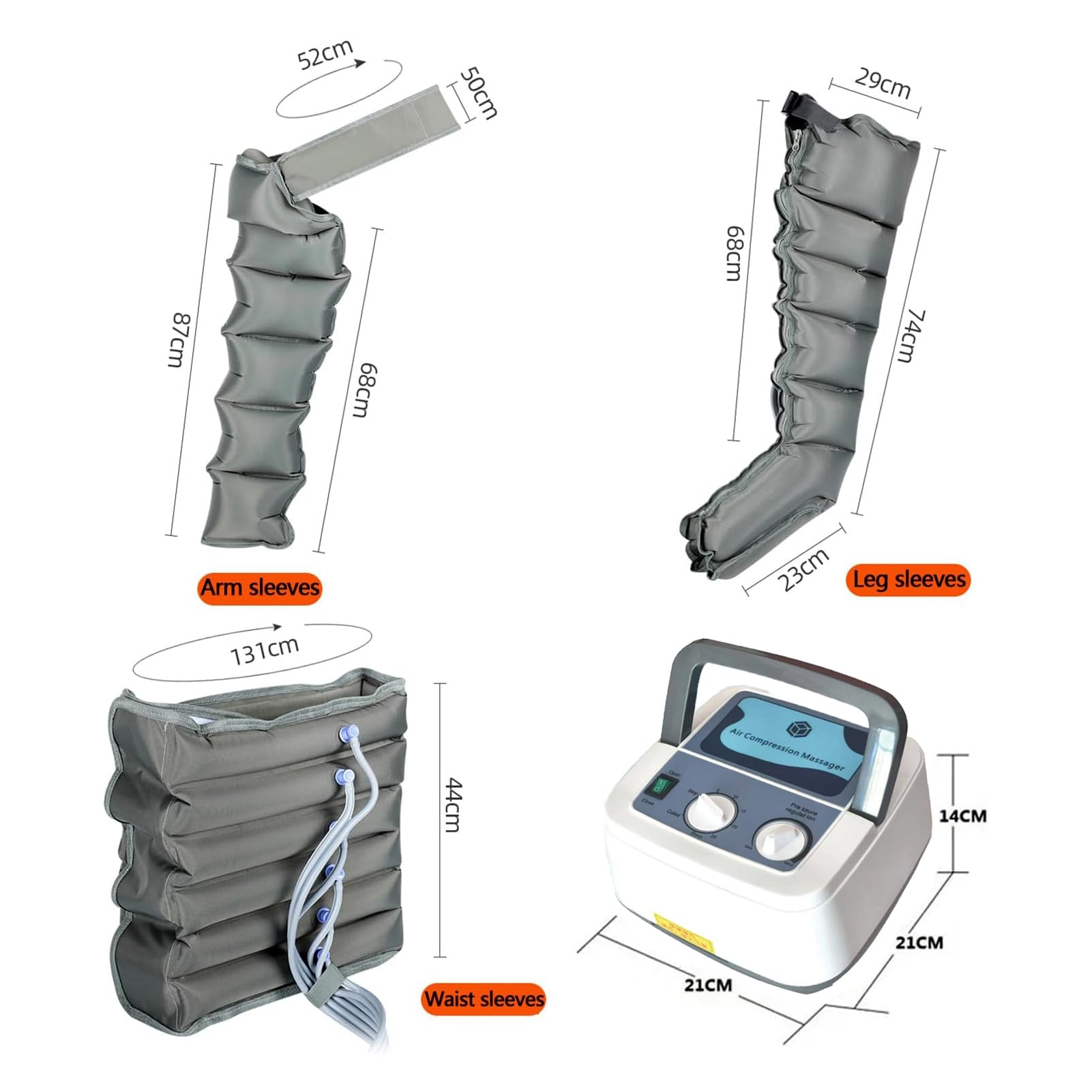 Massaggiatore Widppsopt per drenaggio linfatico, massaggiatore elettrico per gambe a compressione d'aria, allevia il dolore alle gambe con drenaggio linfatico, migliora la circolazione, per