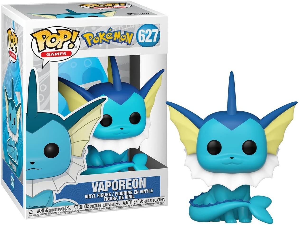 Pokemon - Vaporeon Pop! Vinyl Figure (Bundled with Compatible Pop Box Protector Case)