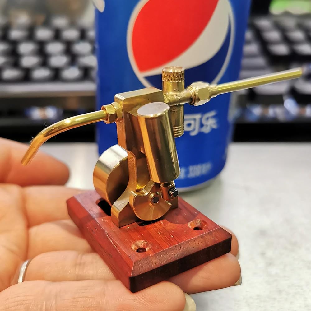 Mini Einzylinder Schwenk Dampfmaschinenmodell, Messing Dampfmaschinen RC Maschinenmodell, Modellbausatz für Physikalische Experimente