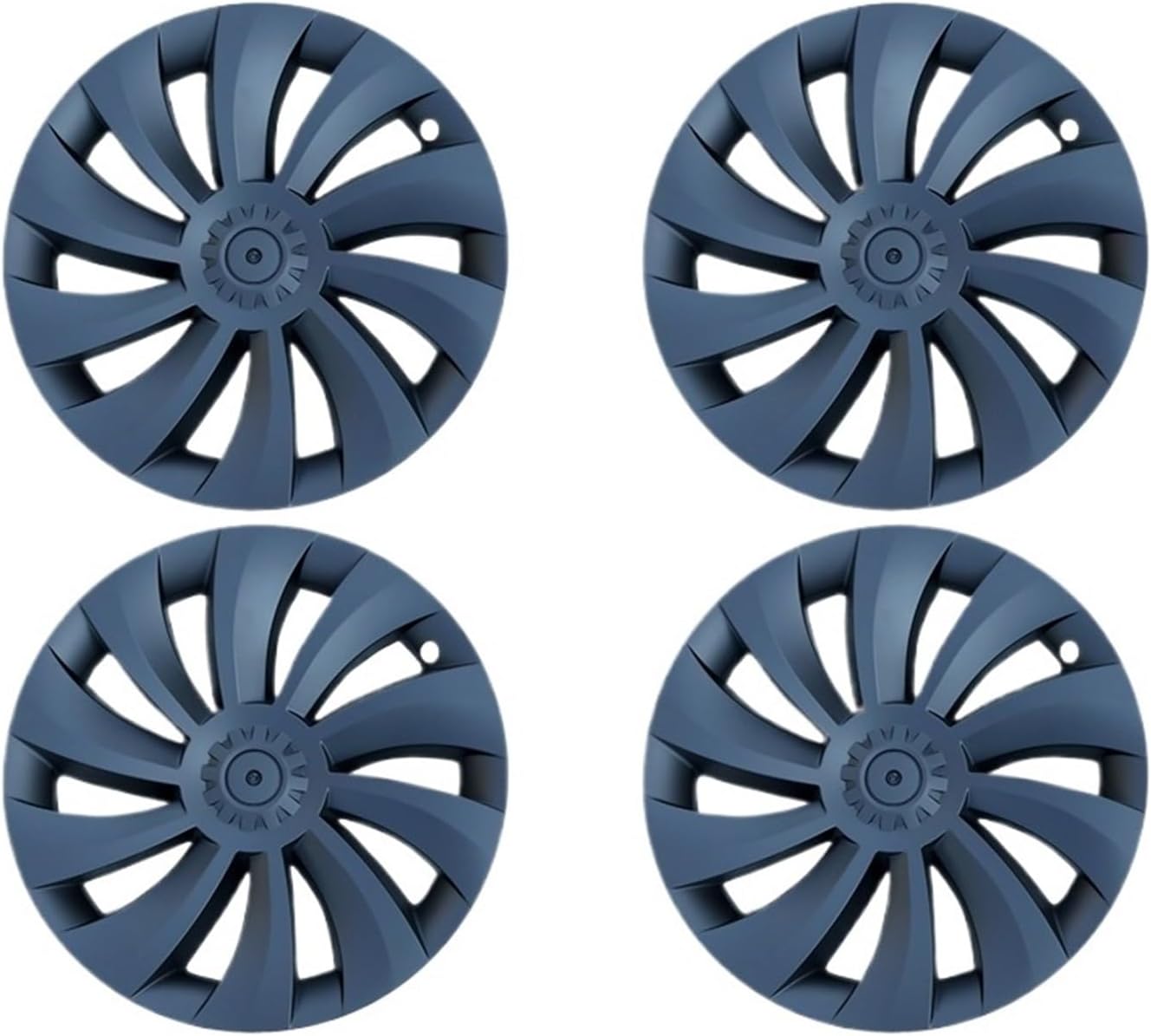 Wheel Trim Set For Tesla For Model For Y For Juniper 2025 4PCS Wheel Caps 19Inch Hub Cap Whirlwind Style Wheel Hubcap Full Rim Cover Accessories(Matte black)