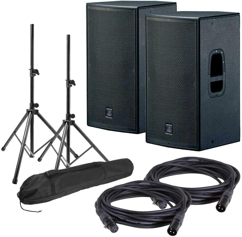 DAS Action 15A Powered Speakers w/ Stands & Cables