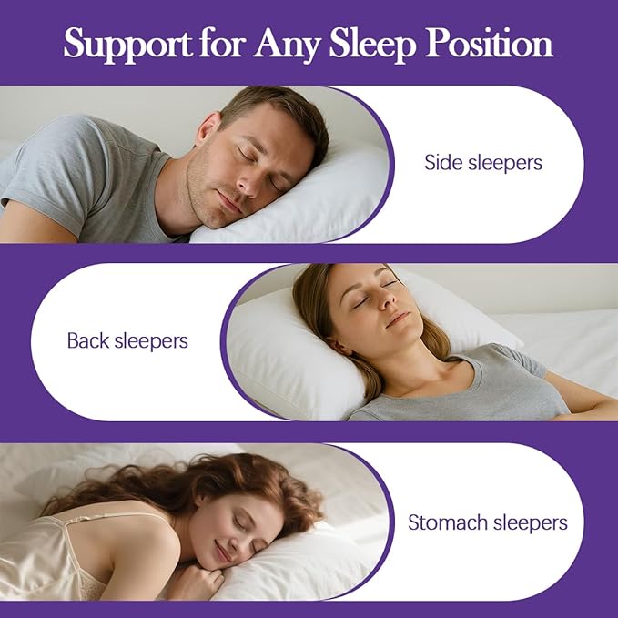 Set 2 Almohadas Memory Foam Queen Ajustable Refrescante miniatura 4