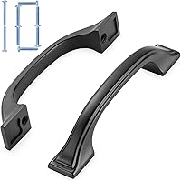 Vista 17 de KOOFIZO - Paquete de 10 tiradores de gabinete de cocina de latón antiguo de 3 pulgadas, manijas vintage de gabinete de latón, herrajes de gabinete