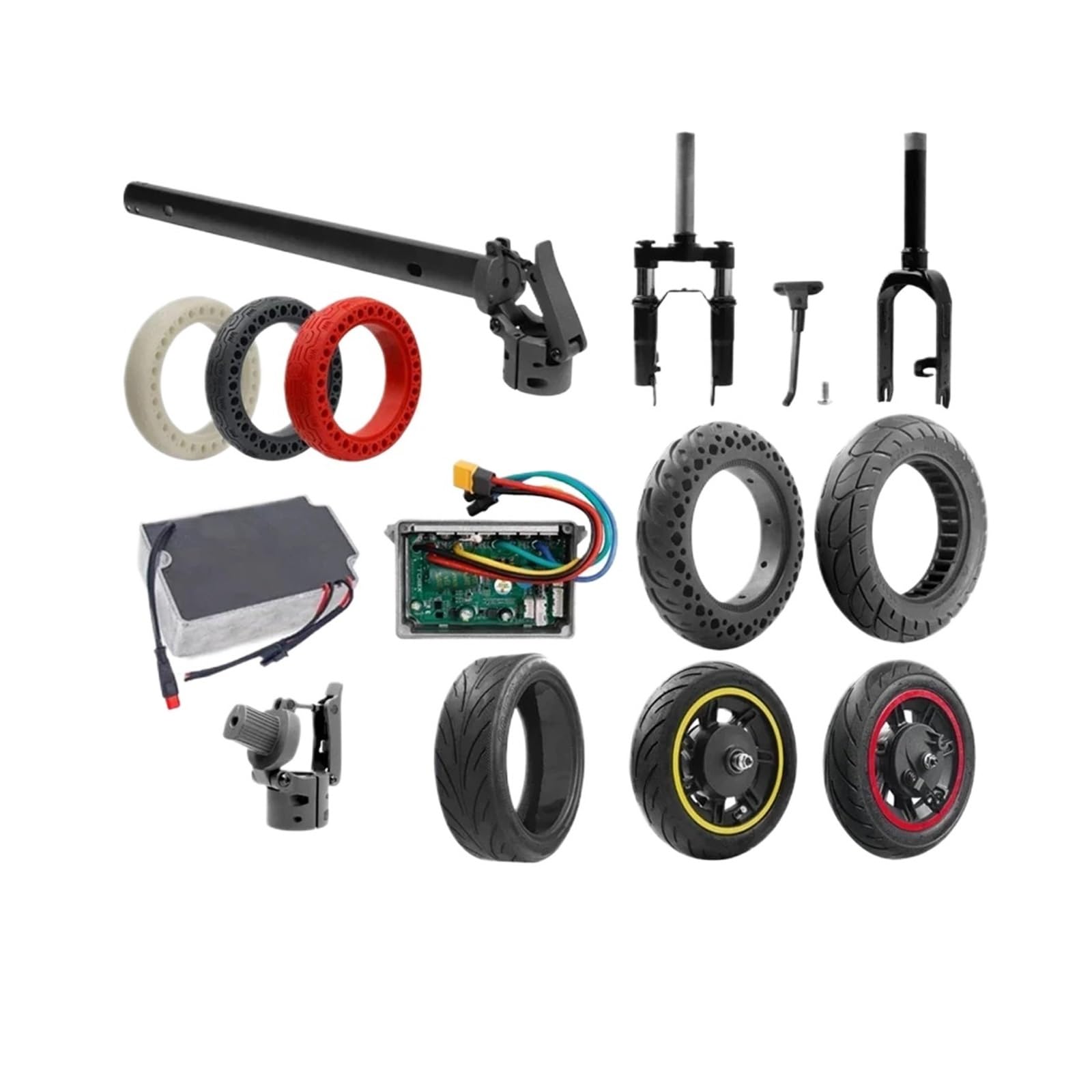Base for asta pieghevole for pneumatici senza camera d'aria da 10 pollici Gancio pieghevole compatibile con Segway Ninebot MAX G30 Scooter elettrico Pannello di controllo Cruscotto di montaggio(Dark G