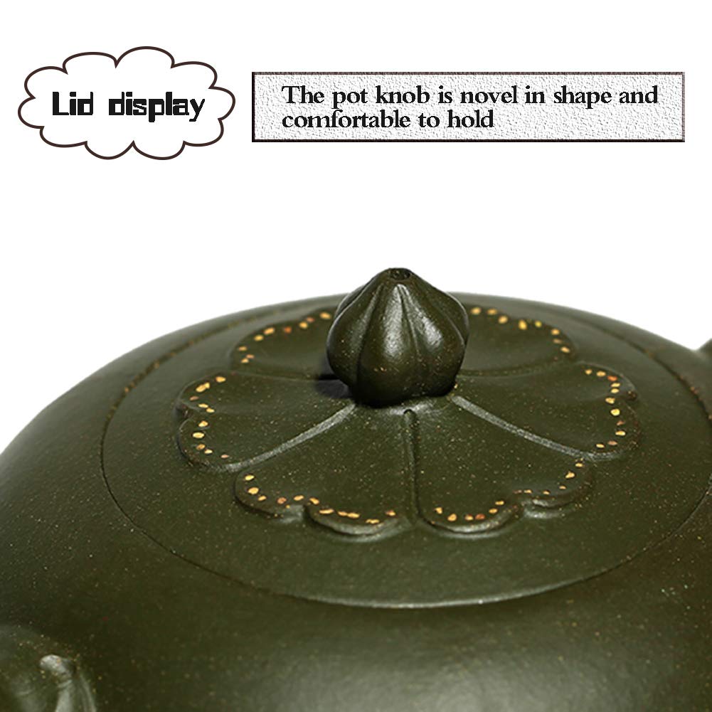 Théière à l'argile Verte de minerai Brute, Théière à l'argile Violette à la Main, Ensemble de thé de Forme de Lotus, Faisant de la théière, Simple et exquise Cadeau de Mode