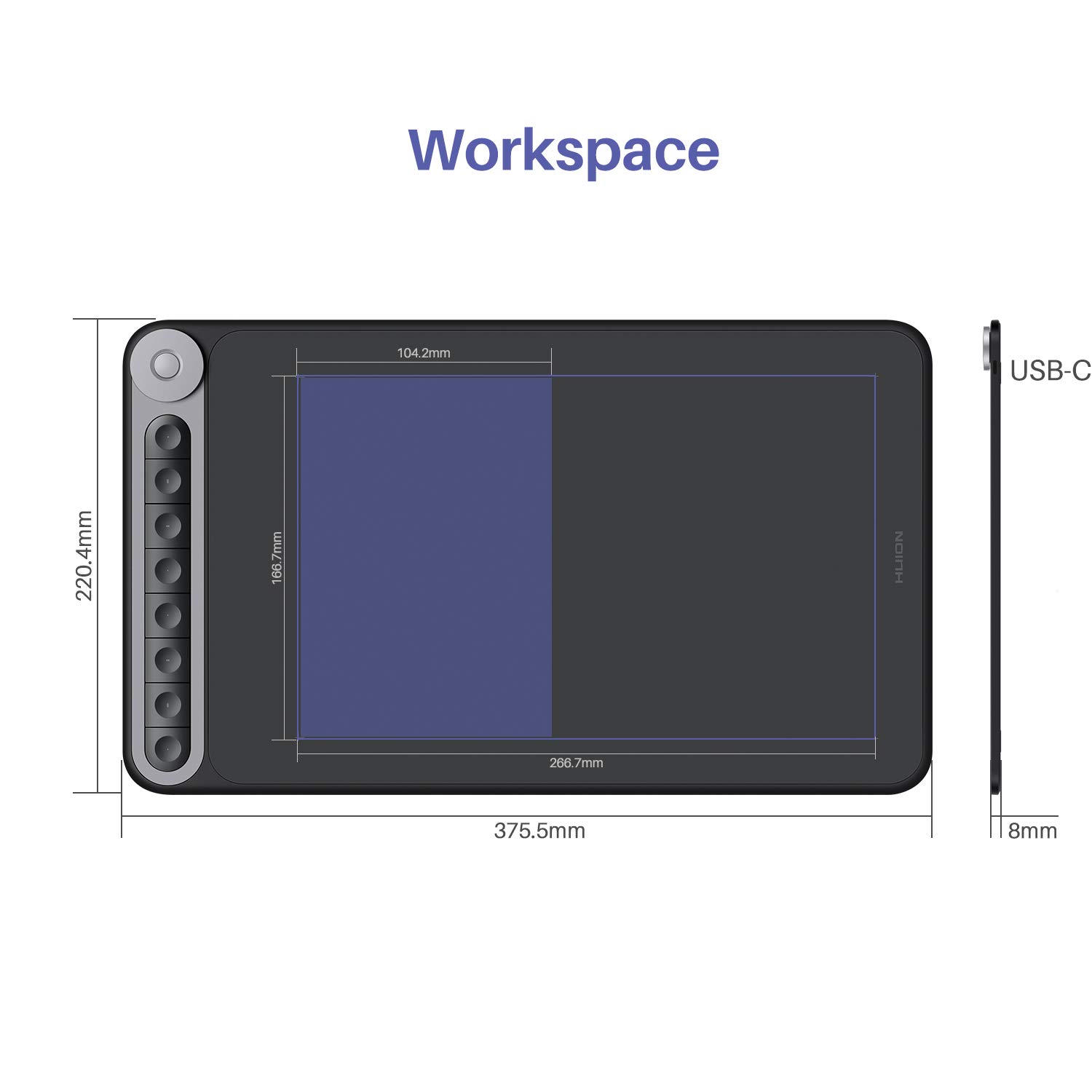 Amazon.com: HUION Inspiroy Dial Q620M Graphic Drawing Tablet
