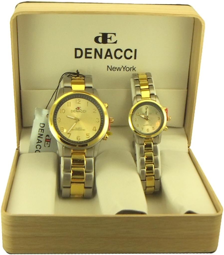 Gift set Denacci His & Hers Analog Watches gold tone and silver tone - 8