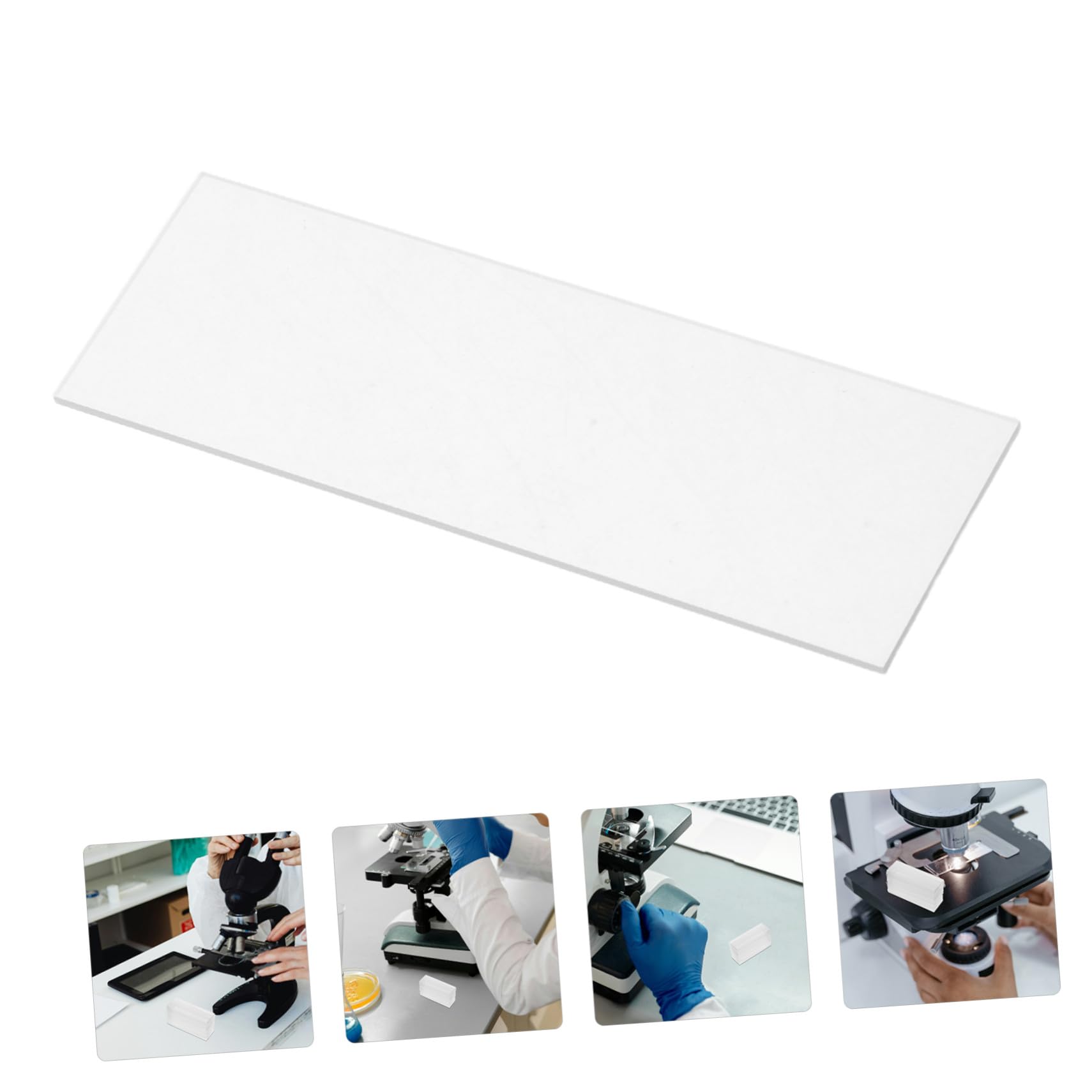 SOLUSTRE 200piezas de Vidrio Transparentes para Prelimpiados para Uso Laboratorios de Ciencias Biológicas y Experimentos