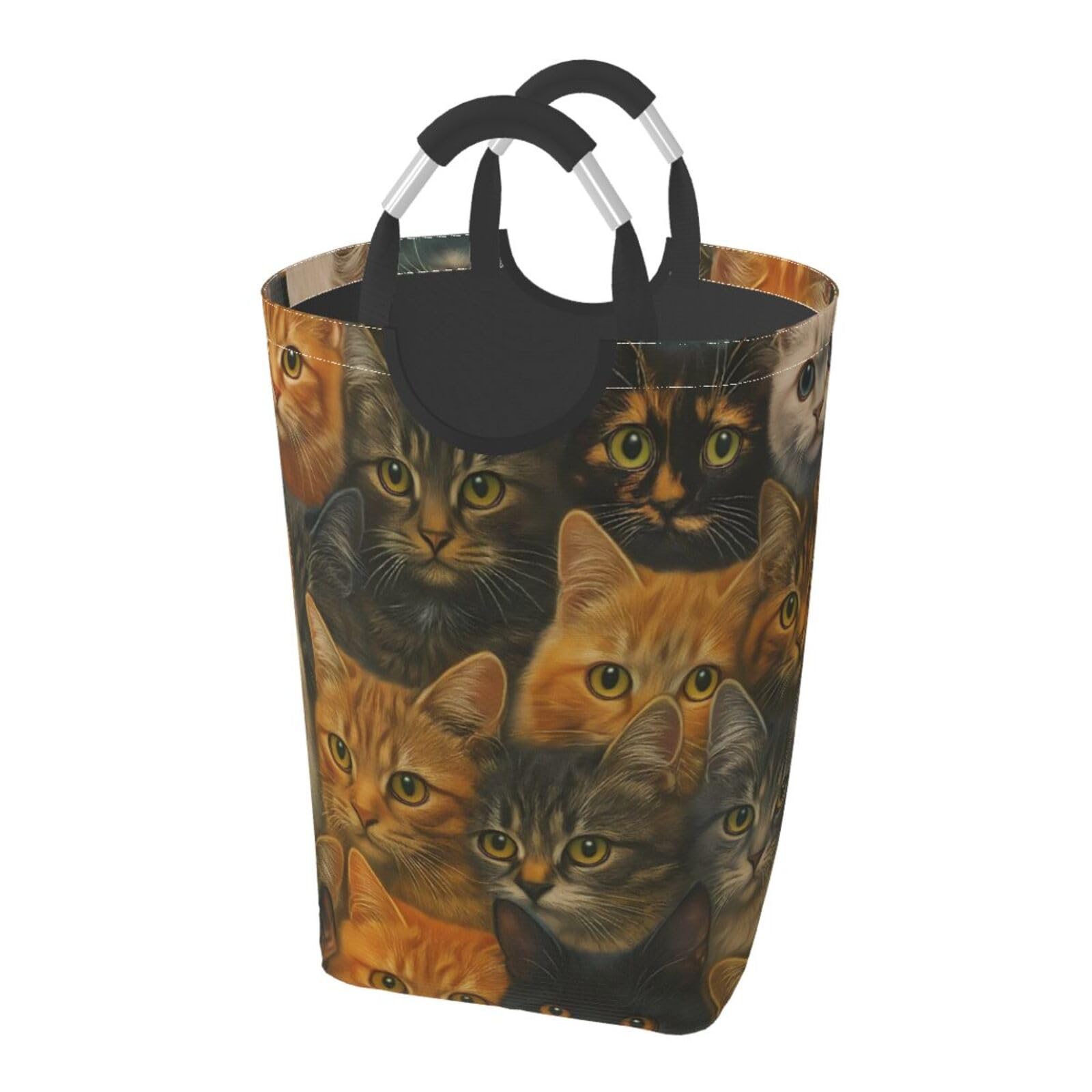 Panier à linge pliable Fun Cats pour organiser la buanderie en famille
