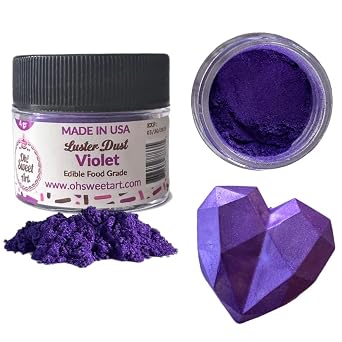 Oh! Sweet Art - 100% EDIBLE VIOLET LUSTER DUST 4 grams container