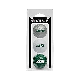 Team Golf NFL New York Jets 3 Golf Ball Pack Regulation Size Golf Balls, 3 Pack, Full Color Durable Team Imprint