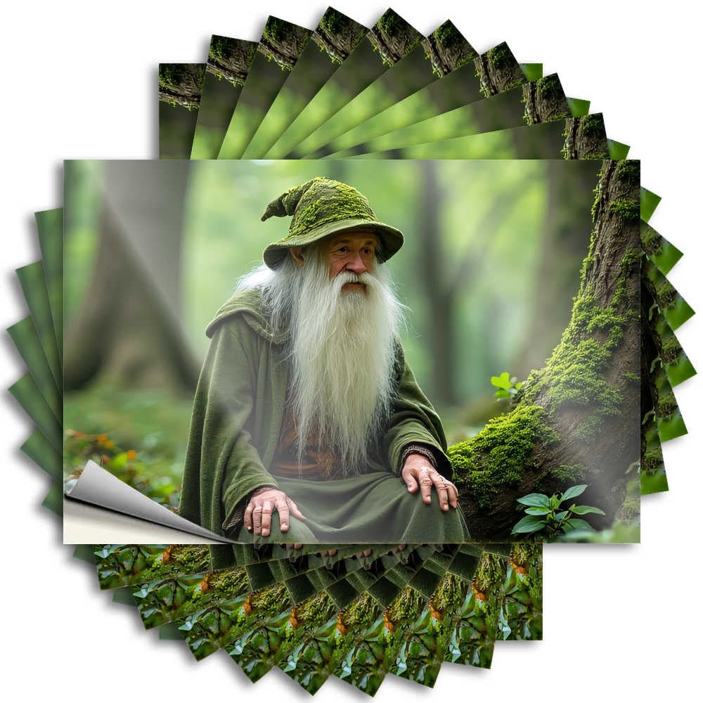 Abipuir - Forest Wizard Car Stickers in Green, 10 x Funny Car Stickers (6 x 9 cm)