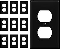 Vista 53 de ENERLITES - Placa de pared doble sin tornillos, cubierta de tomacorriente segura para niños, tamaño estándar, 1 cuadrilla, 4.68 x 2.93 pulgadas