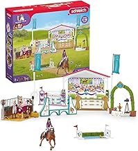 Schleich Horse Club   86-Piece Friendship Horse Tournament Playset, Horse Playset with Arabian Mare Figurine and 2 Dolls, Horse Toys for Girls and Boys Ages 5+