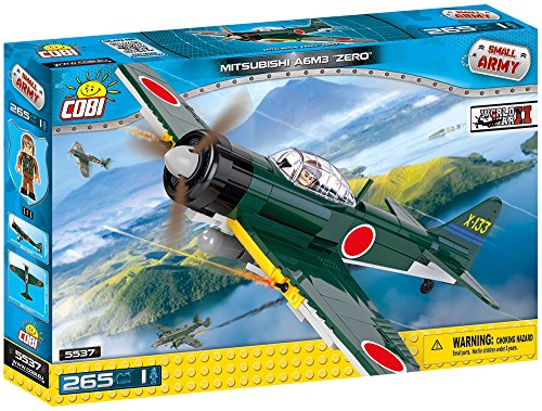 COBI 5537 Small Army Mitsubishi A6M3 Zero Plane, Green