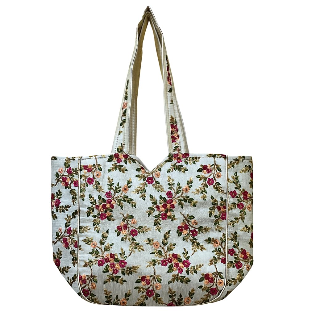 Women's Gujarati Handmade Sherwani Embroidery Regular Tote Bag-image-0