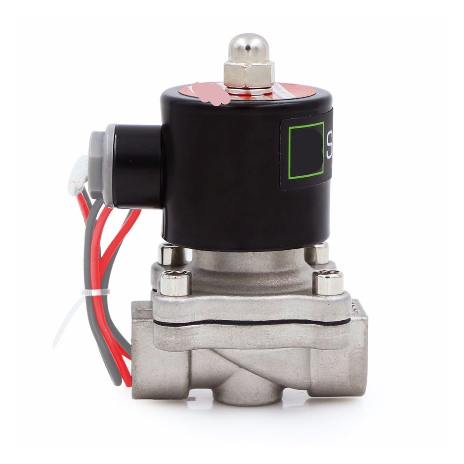 Électrovanne 24V AC 1/2 pouce inox normalement fermée pour eau et air