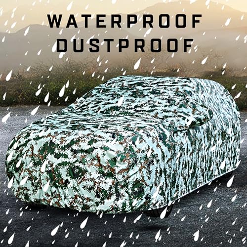 Image of Auto Hub Car Cover Compatible with Amaze (Model- 2024-Till Date) with Mirror Pocket, Soft Cotton Lining, Amaze Car Cover Waterproof - Forest Look