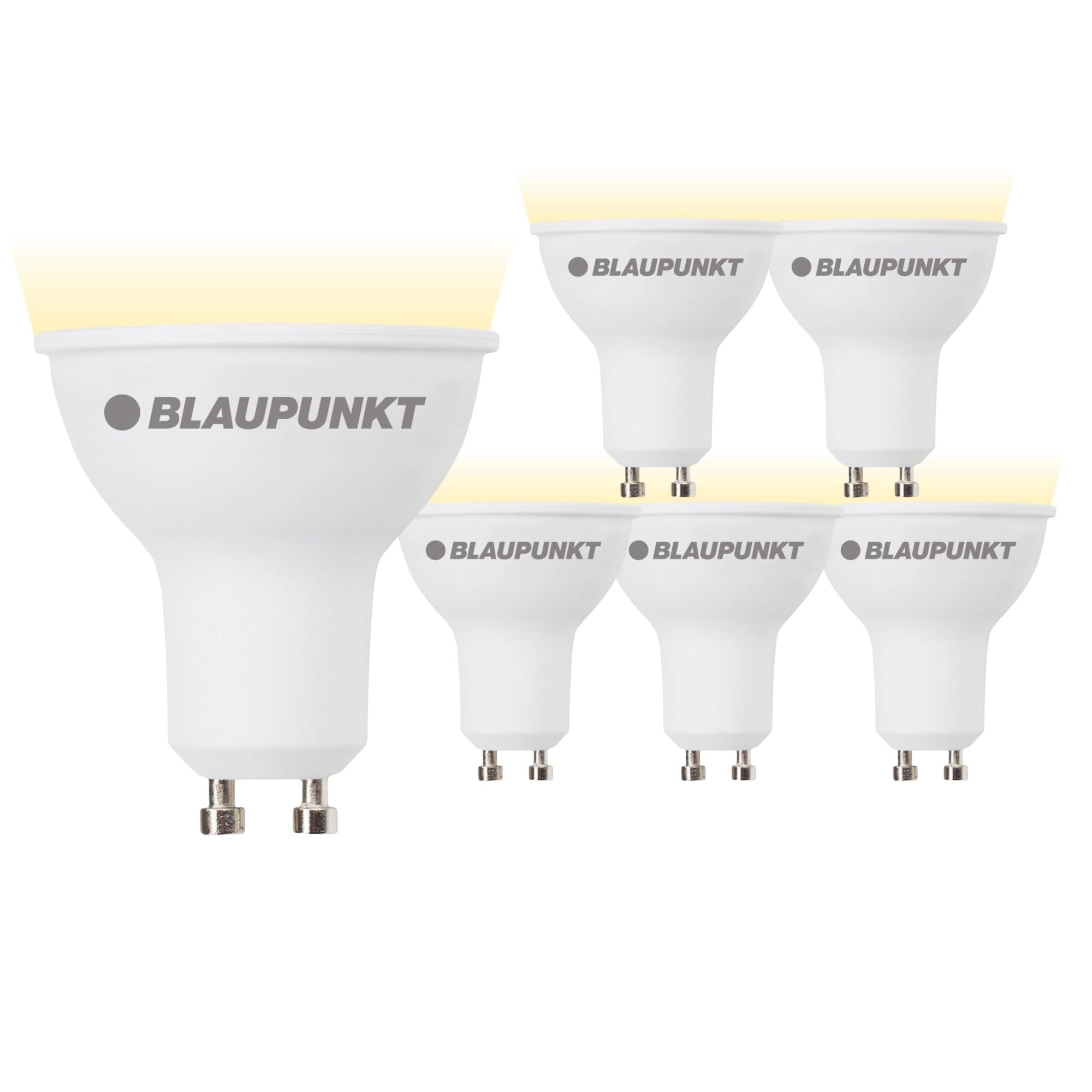 BLAUPUNKT GU10 LED PAR16 Spot 10W 1050 lumens 2700K Warm White, 6-Pack