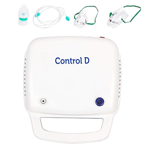 Control D Compressor Complete Kit with Child and Adult Masks Blue & White Nebulizer