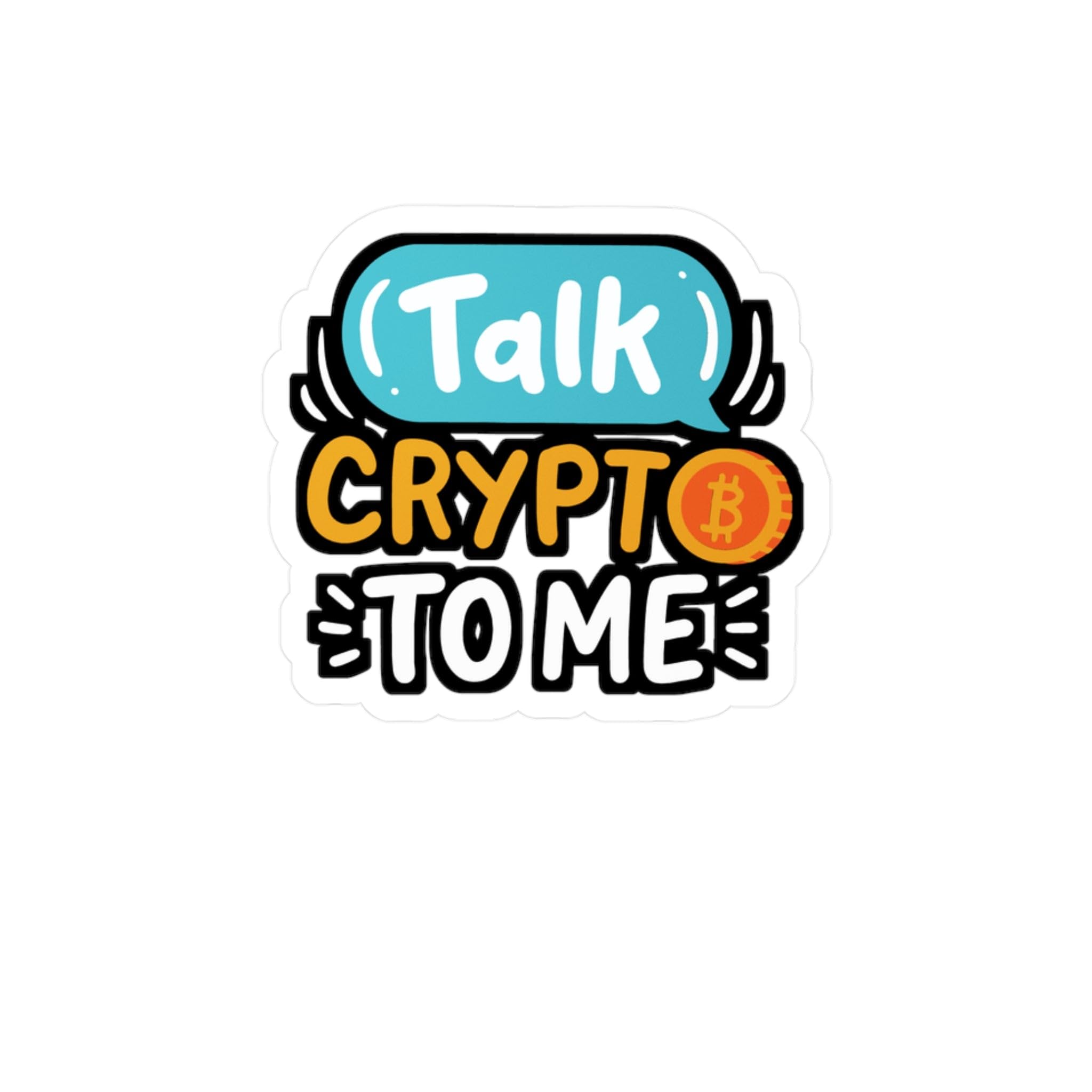Amazon.com: Talk Crypto to Me - Cryptocurrency Sticker for Laptop Sticker.  Water Bottle Sticker, Vinyl Crypto Decal - Cryptocurrency Gift Satin,  Kiss-Cut, 8