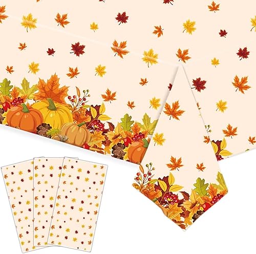 ibohr Paquete de 3 manteles desechables de Navidad, de vinilo con copos de nieve, impermeables, rectangulares, de plástico, para decoración de mesa