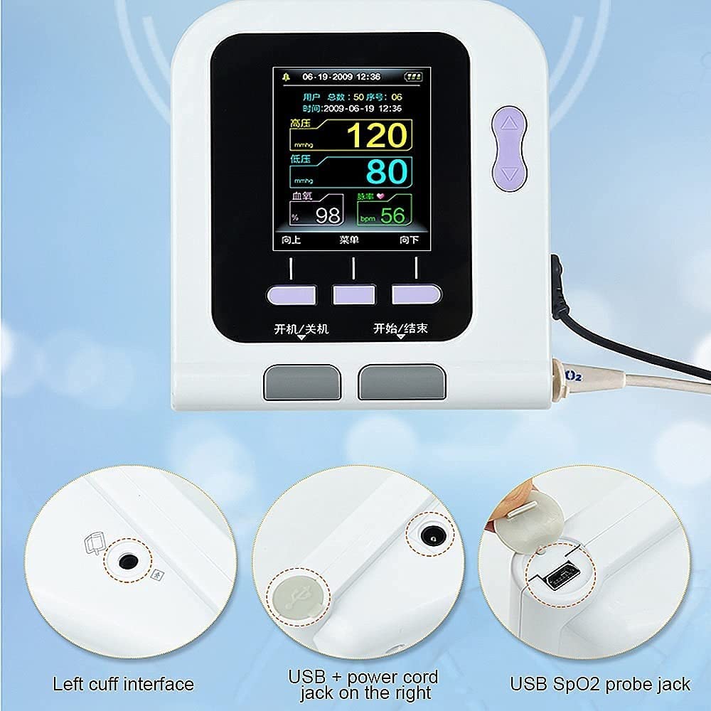 Pulsossimetro Pulsossimetro Portatile da Dito per Adulti E Bambini Spo2 Accurato E Frequenza Del Polso Ossigeno Nel Sangue E Pressione Sanguigna con Display A LED