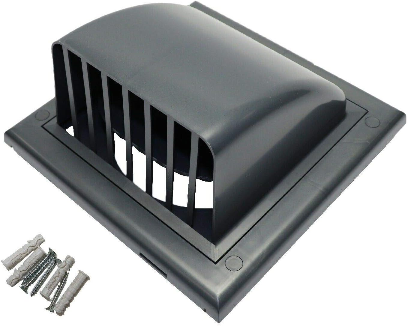 Cotarba 125mm 5" Grey Ducting External Air Vent Cowled Draught Flap Non Return Valve