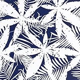 【🌴Vinilo Adhesivo Muebles Azul Oscuro】Multiusos: Papel pintado hojas tropical, ideal para renovar muebles, proteger paredes, decorar manualidades. Papel adhesivo para muebles, habitación, salón, dormitorios, armario, baño, encimera de cocina, mesita de noche, vidrio, puertas, dormitorio juvenil, tocador, mesa, estantería, escalera, pared de fondo de TV, casa de alquiler.