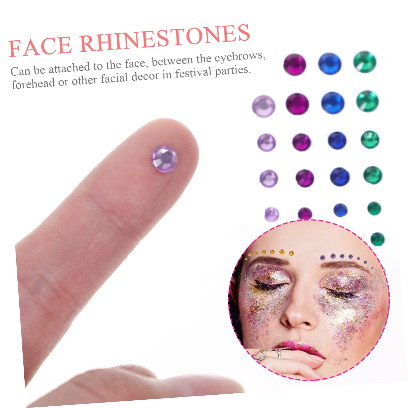Healvian 35sets Adesivi Di Gemme Per Viso Decorazioni Strass Riutilizzabili Per Feste Halloween e Cosplay Colori Mix e Design Unico Facile Da Applicare e Rimuovere