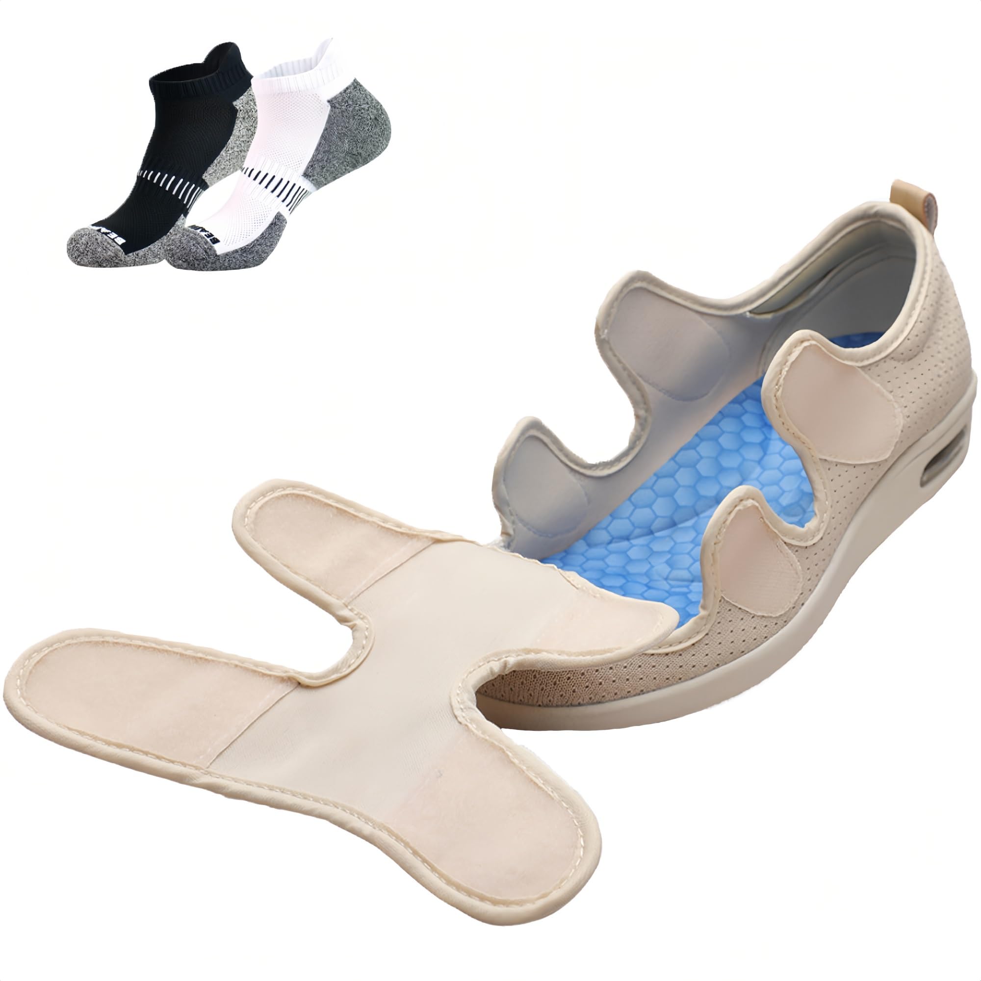 Zapatos De Verano para Diabéticos,Calzado Transpirable Y Cómodo para Personas Mayores con Soporte para El del Pie.