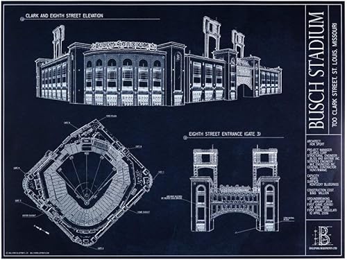 Estampado De Planos Del Estadio Busch