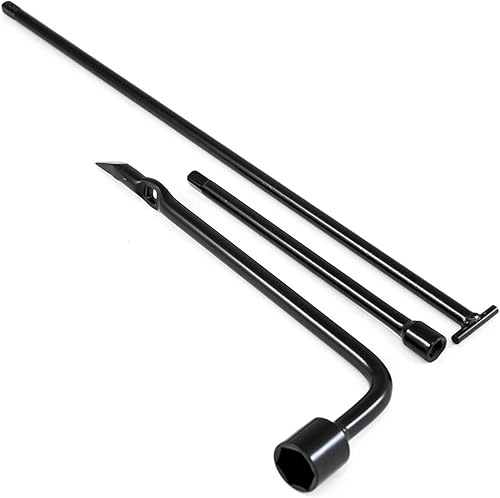 Red Hound Auto 2005-2019 compatible con Nissan Frontier Lug Wrench Kit de repuesto de herramienta de neumático para gato de repuesto