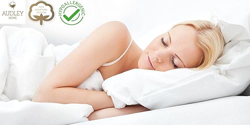 Miniatura 6 de Audley Home Juego de sábanas de 800 hilos, 100% algodón egipcio, 3 piezas, bolsillos profundos de 18 pulgadas, tejido de satén liso y suave, calidad