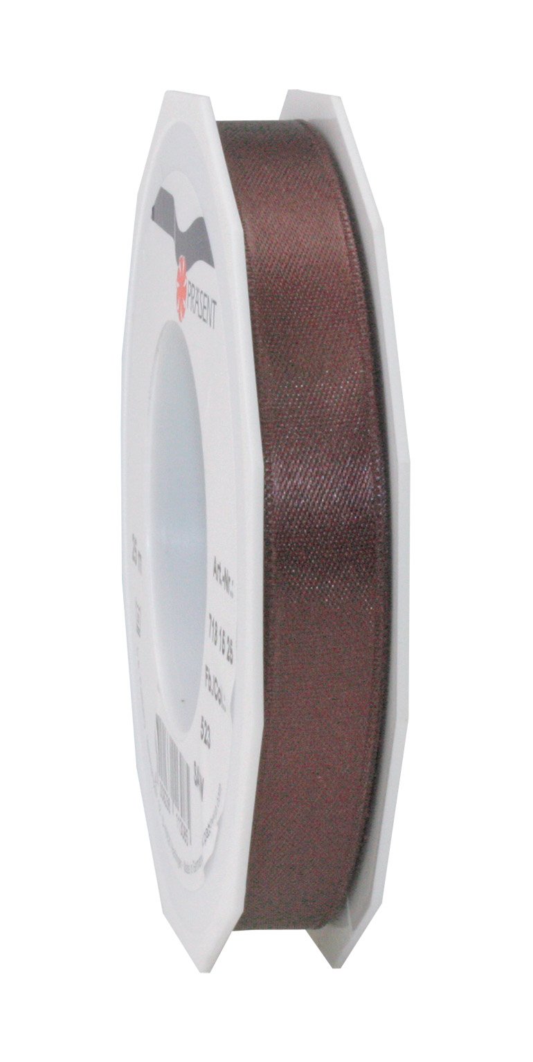 Präsent Pastel Green C.e. Pattberg Satin Espresso (Brown) Gift Ribbon, 27 Yards For Wrapping Gifts, 0.59 Inches Width, Ribbon For Decorating & Crafting, Decorative Ribbon For Gifts, For Every Occasion