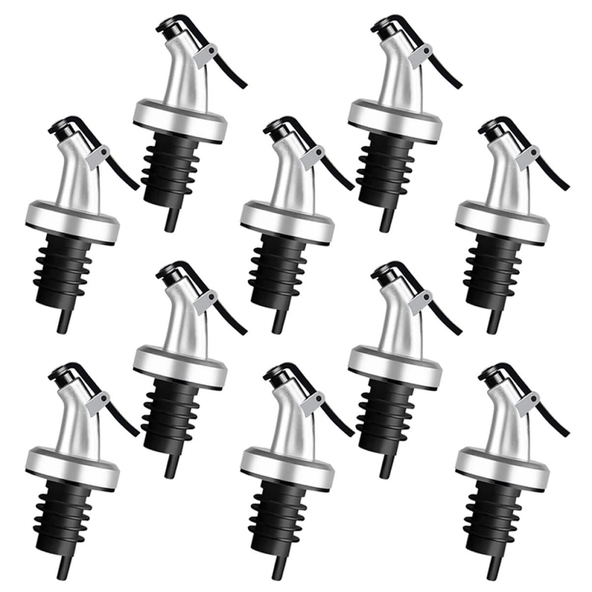COLLBATH 10pcs Wine Spout Pourer Bottle Pourer Press Oil Pourer Spout Oil Bottle Spout Bottle Tapered Spout Oil Dispenser Spout Steel Oil Pourer Spout Spout Covers