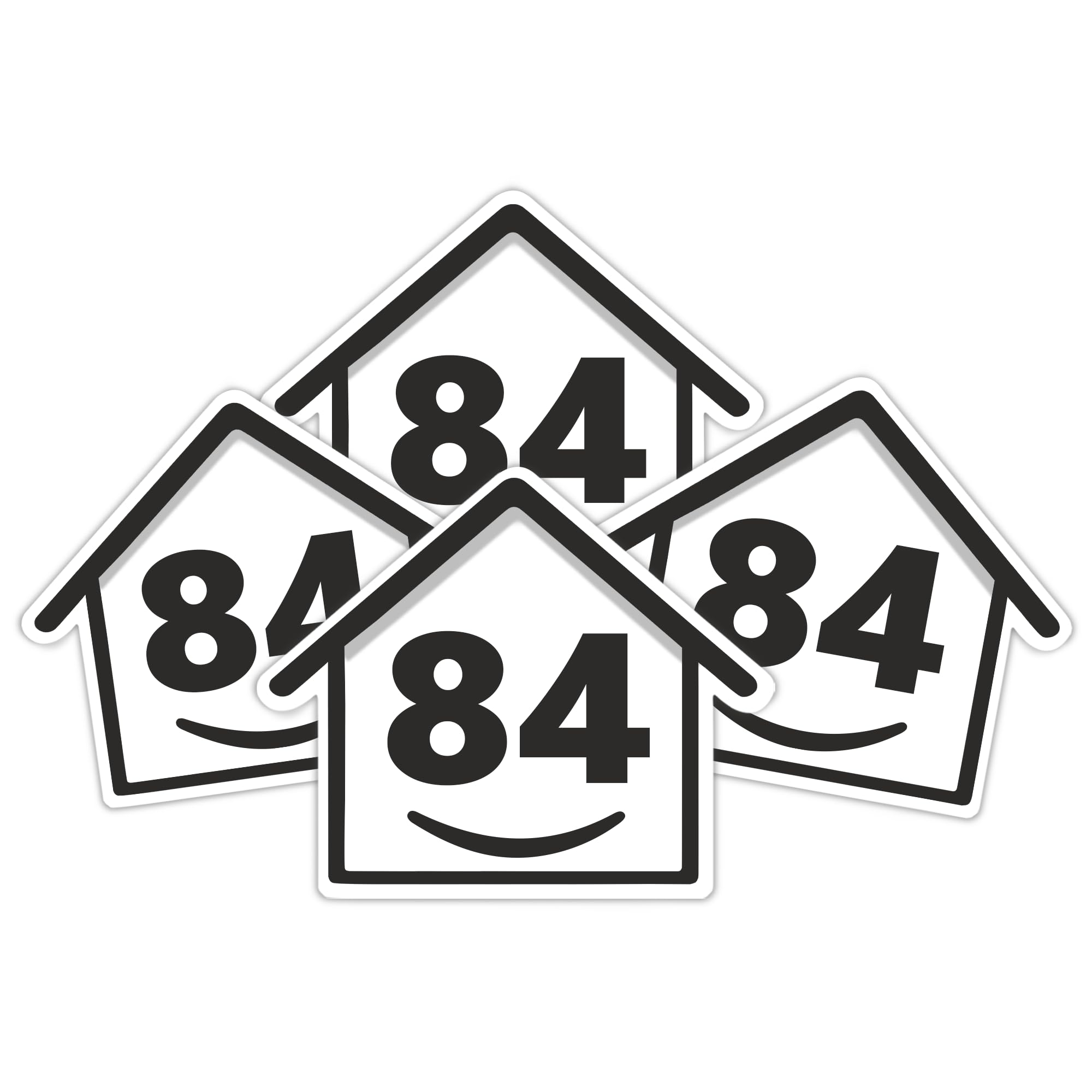 4 x Bin Numbers for Wheelie Bins, 1-99, 15cm ‘Happy House’ Design Dustbin Stickers, Easy Application Stick On Number Stickers - Weatherproof Self Adhesive Vinyl, Black (11) — view 96