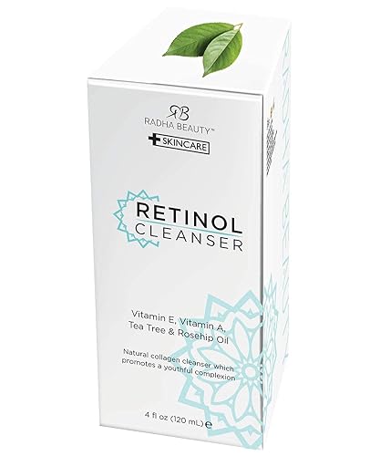 Miniatura 7 de Radha Beauty Limpiador facial de retinol, 4 onzas líquidas, limpia los poros de la piel grasa, seca y sensible