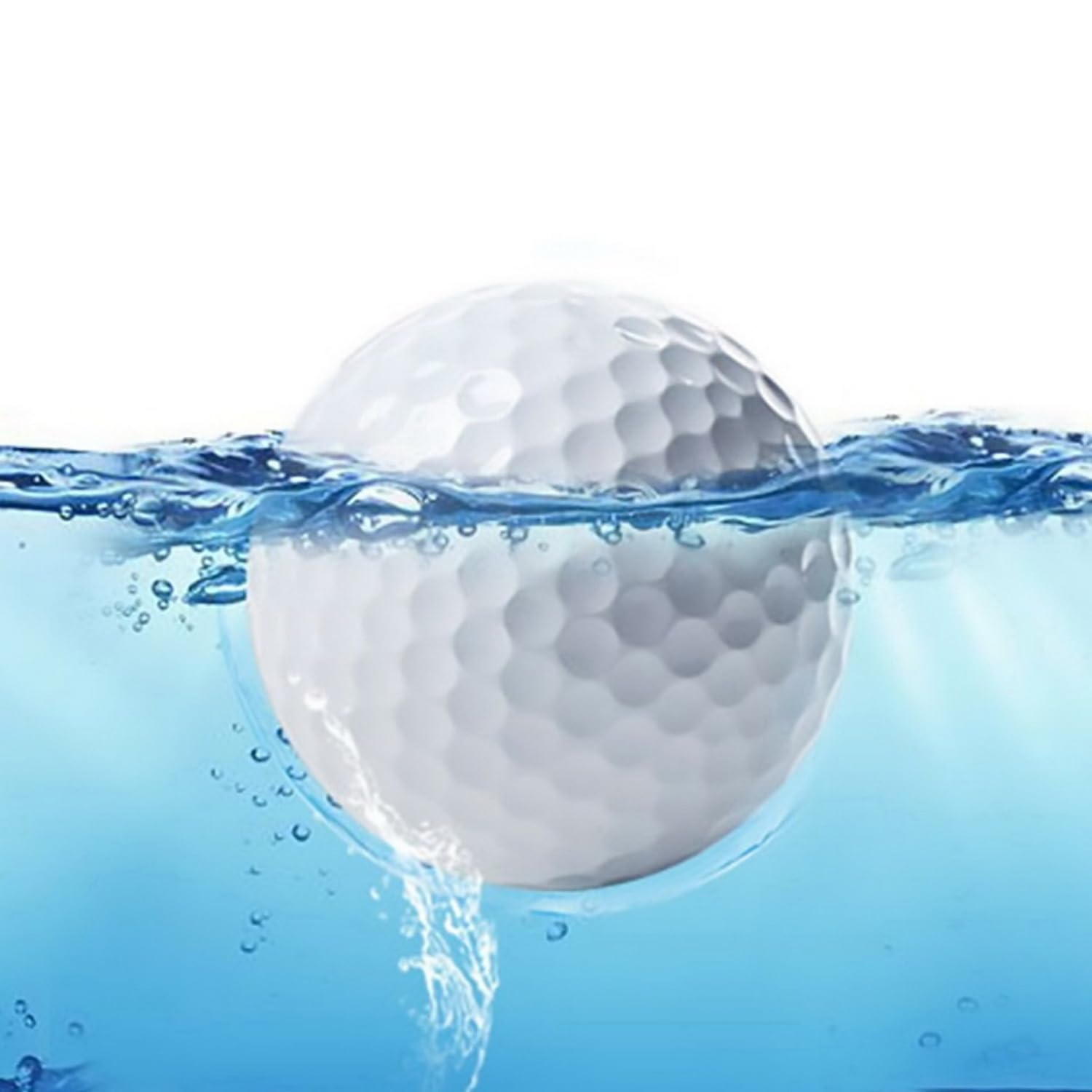6pcs Colourful Practice Floating Golf Balls, Water Float Floater Ball, Pond or Lake Range Golf Ball, About 10% of It Sits Above Water (White)