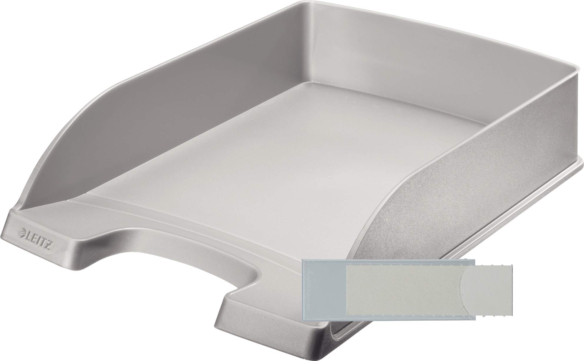 Leitz Plus Standard Briefkorb, A4 (‎Silber, 10 - Pack + Schildchen)