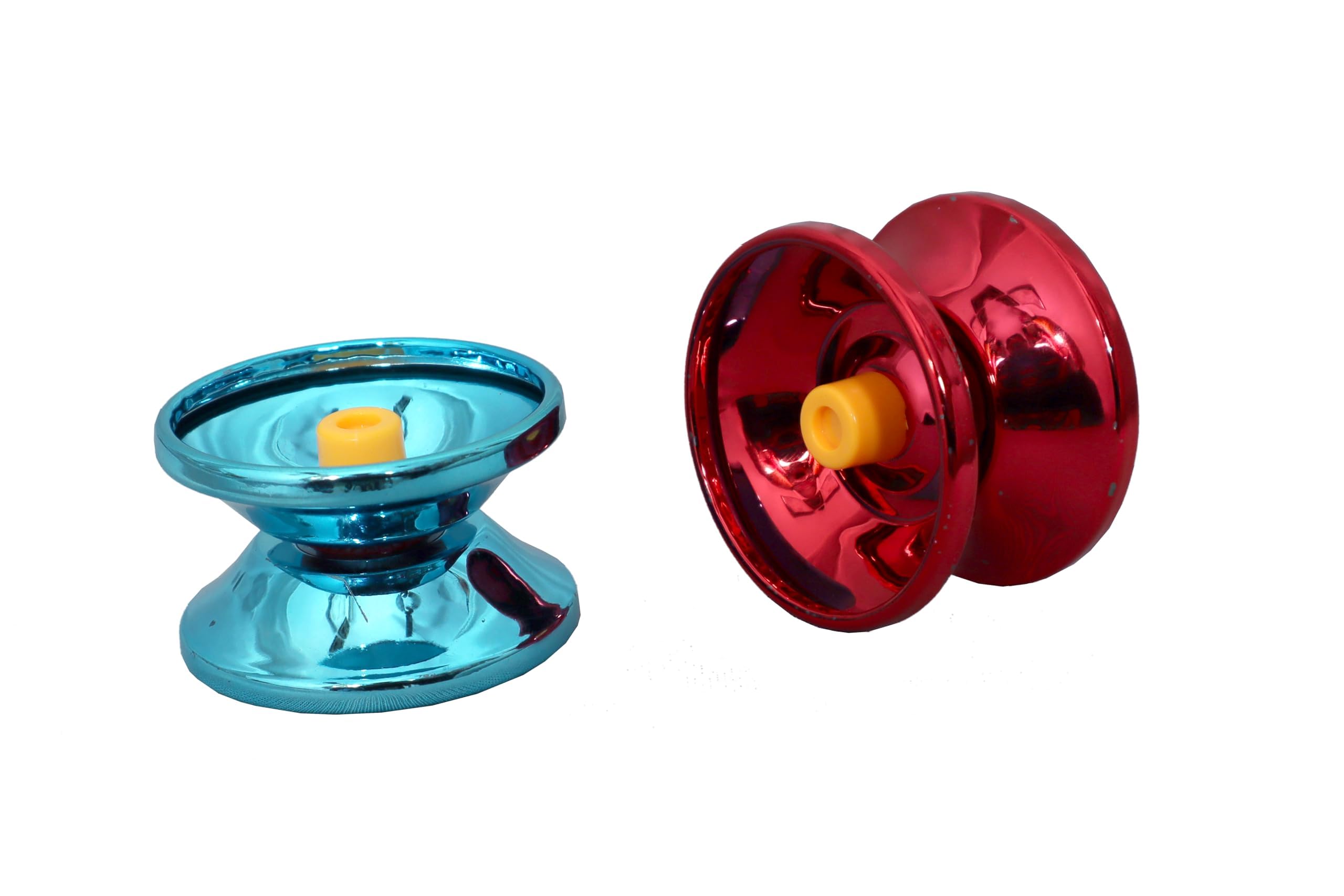 DISILA TRADERS High Gloss Metal YoYo Spinner Toys for Kids- Pack of 2 | Fine Quality Shining High-Speed Set | Durable Metal Spinning Toy for Fun Play & Tricks | Multicolor 3